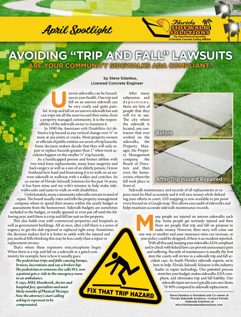 Avoiding Trip and Fall Lawsuits