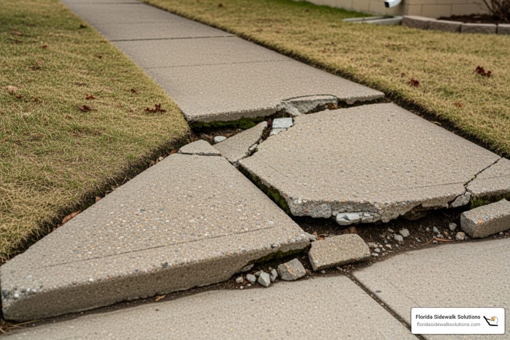 residential concrete sidewalk repair