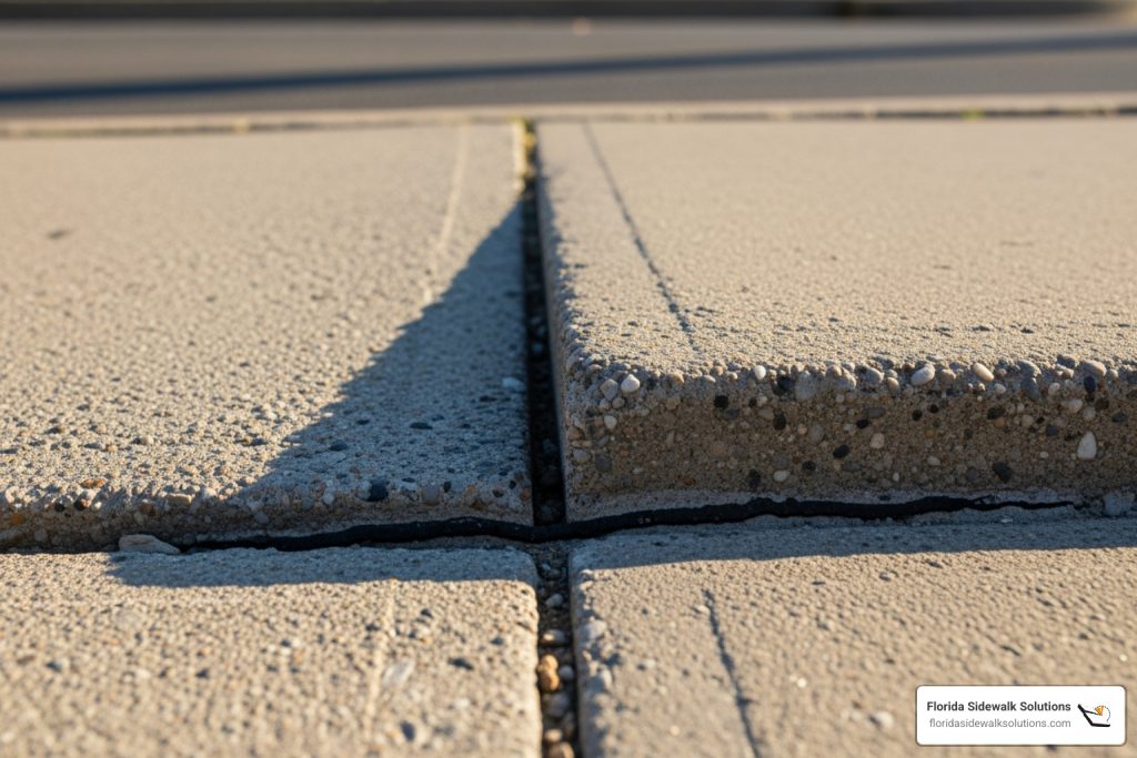Sidewalk trip hazard repair