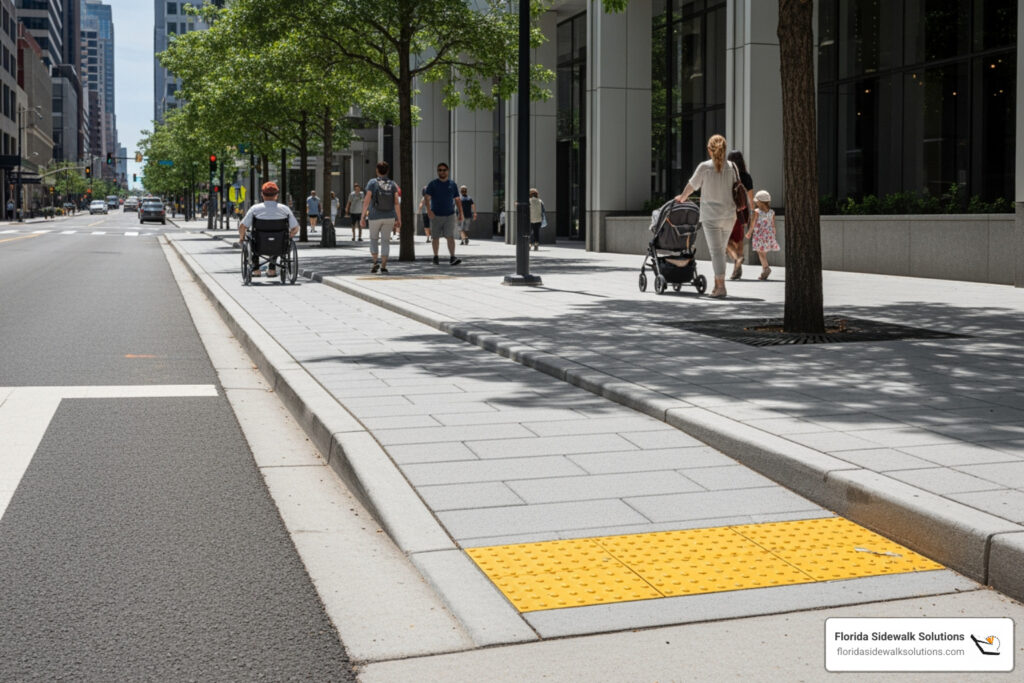 ADA approved sidewalk