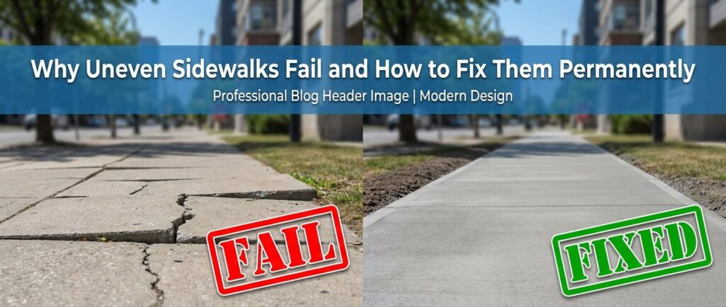 Why Uneven Sidewalks Fail and How to Fix Them Permanently