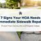 7 Signs Your HOA Needs Immediate Sidewalk Repair