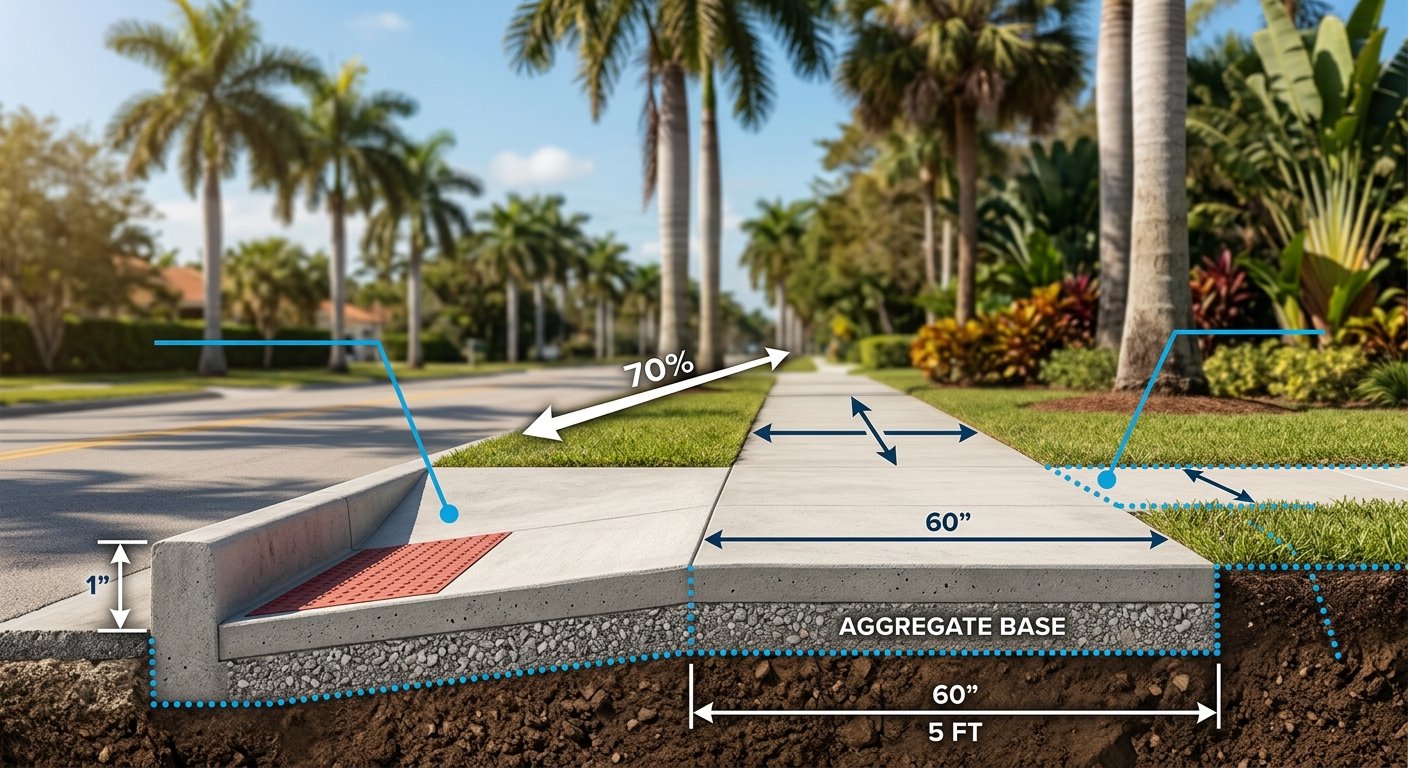What ADA Sidewalk Requirements Actually Mean for Florida Properties