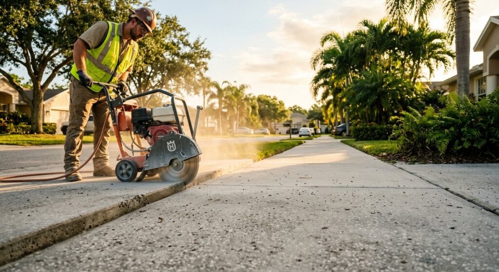 Precision Concrete Cutting for Sidewalks