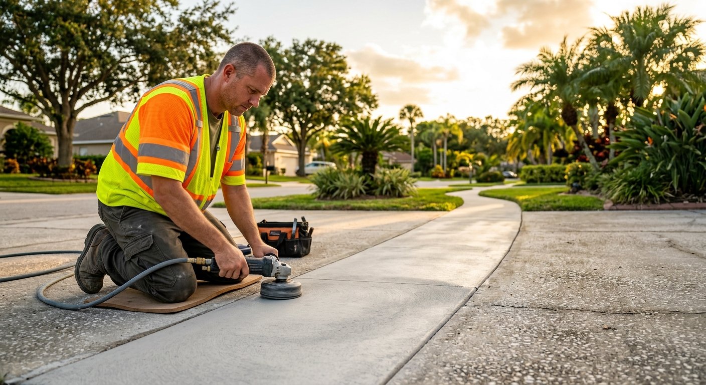 Florida Sidewalk Repair vs Replacement